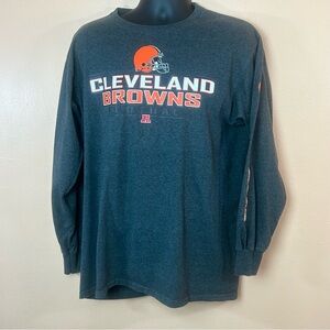 Cleveland Browns NFL Team Apparel Gray Long Sleeve T-Shirt L